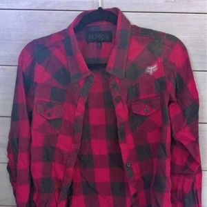 Black and Red FOX Flannel